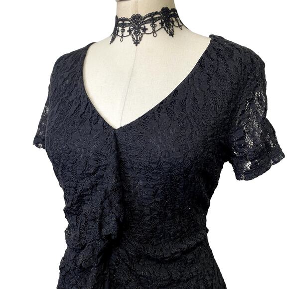 Cato Lace Gothic Blouse Whimsygoth Ruffle Dark Fairy Core - Picture 5 of 13